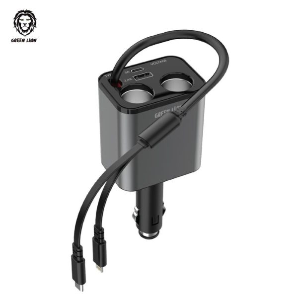 شارژر فندکی 90 وات گرین مدل Green Lion 90W Car Charger