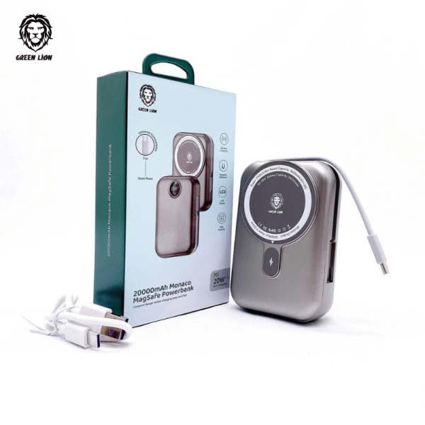 پاوربانک مگسیف گرین لاین Monaco Magsafe 20000mah
