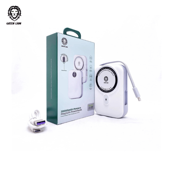 پاوربانک مگسیف گرین لاین Monaco Magsafe 20000mah