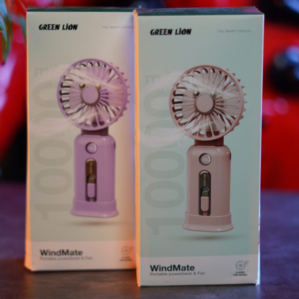 پنکه و پاوربانک پرتابل ویندمیت گرین  Green WindMate Portable PowerBank & Fan