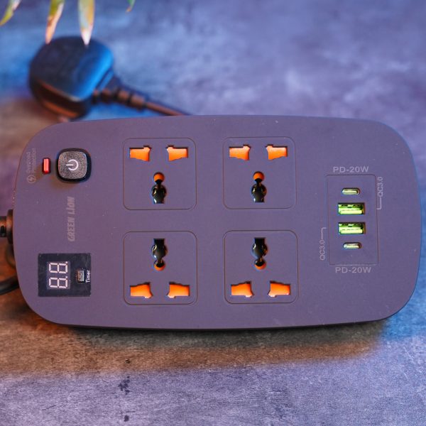 چندراهی برق مدل green lion multiport smart power socket