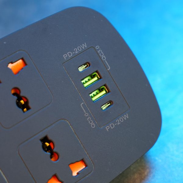 چندراهی برق مدل green lion multiport smart power socket
