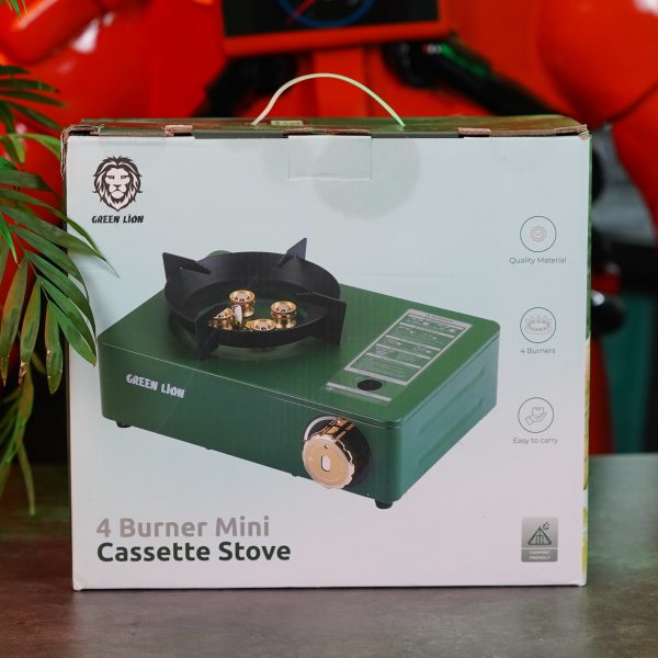 اجاق گاز مینی کاست 4 مشعل گرین Green 4 Burnner Mini Cassette Stove