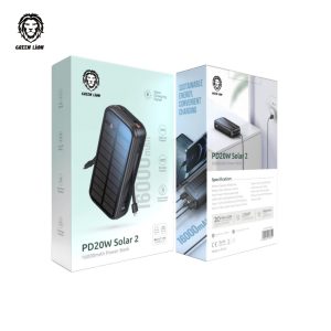 پاور بانک سولار 2 20000 میلی آمپر گرین Green PD20W Solar 2 20000mAh Power Bank