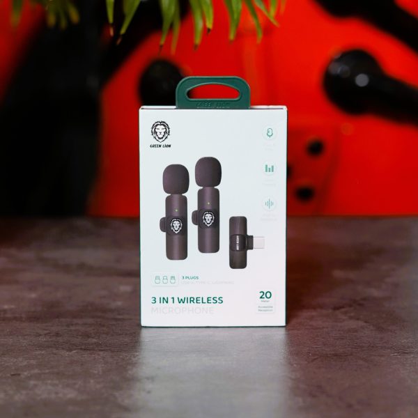 میکروفن وایرلس 3 در 1 گرین Green 3 in 1 Wireless Microphone