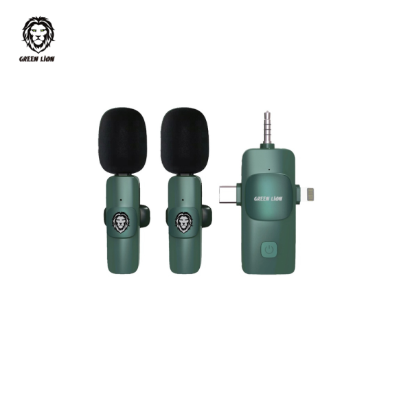میکروفون بی سیم گرین لاین مدل  Green Lion 3 IN 1 Microphone Type-C/Lightning/Aux