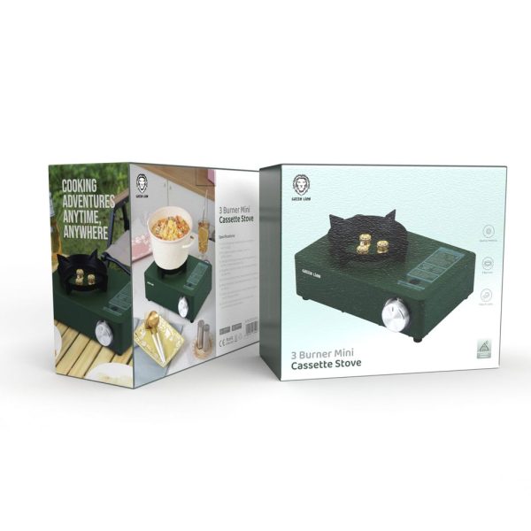 اجاق گاز مینی کاست 4 مشعل گرین Green 4 Burnner Mini Cassette Stove