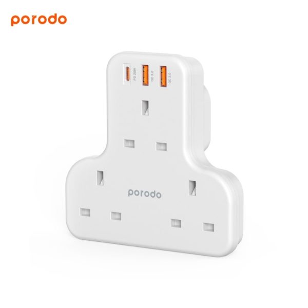چندراهی دیواری پرودو مدل  Porodo Multi-Port Wall Socket