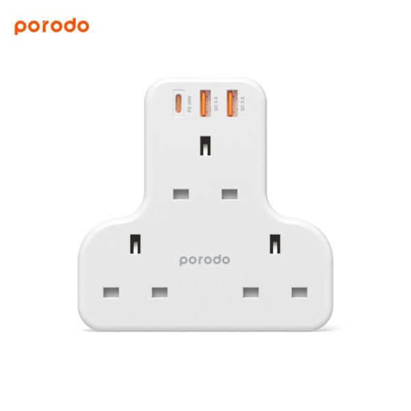 چندراهی دیواری پرودو مدل  Porodo Multi-Port Wall Socket