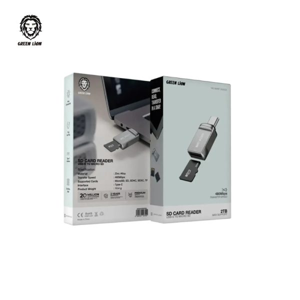 کارت خوان OTG گرین لاین مدل Green Lion SD Card Reader USB-C