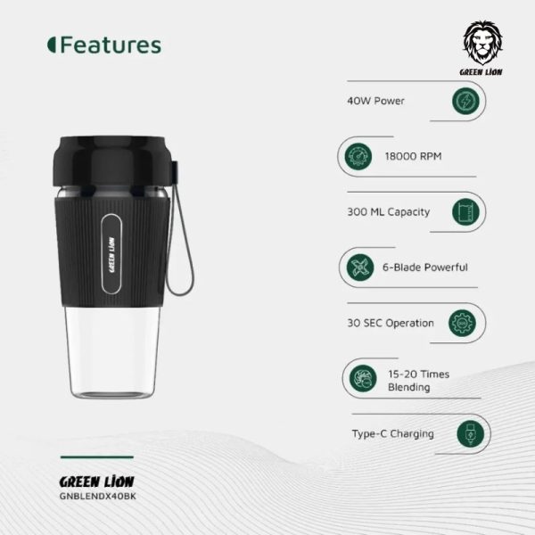 بلندر پرتابل گرین لاین مدل G-Blend X Portable Juicer