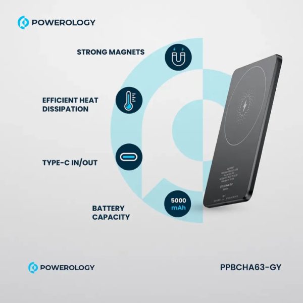 پاوربانم مگسیف پاورولوژی مدل Ultra-Thin 5000mAh PowerBank