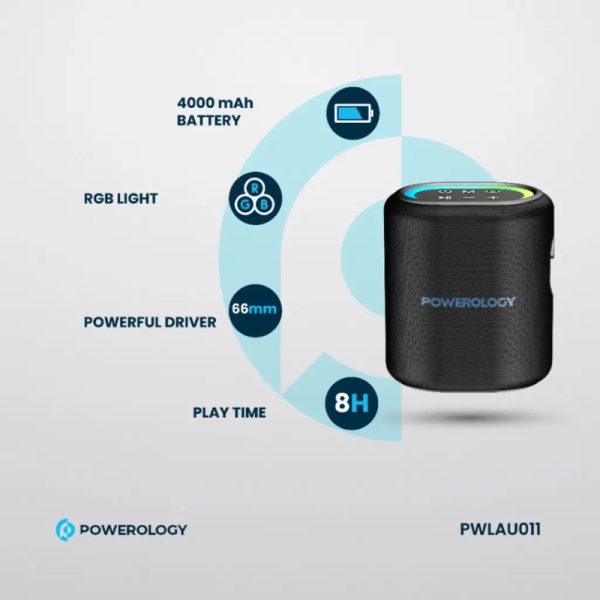 اسپیکر پرتابل قوی پاورولوژی مدل Powerology Portable Loud Speaker