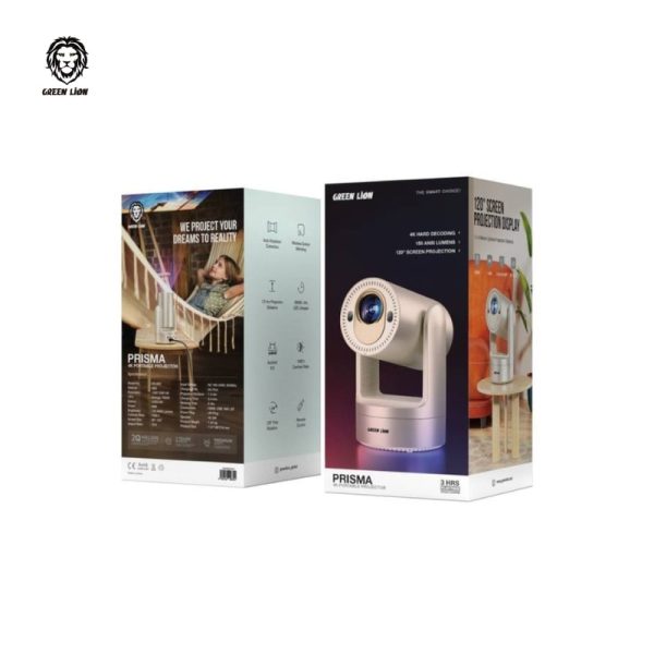 پروژکتور شارژی گرین لاین مدل Green Lion Prisma 4K Projector 5200mAh