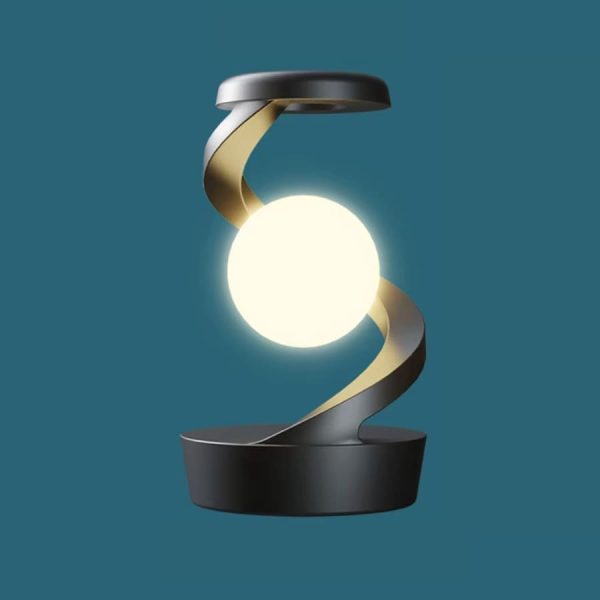 دکوری و شارژر وایرلس ماه معلق مدل Rotating Moon