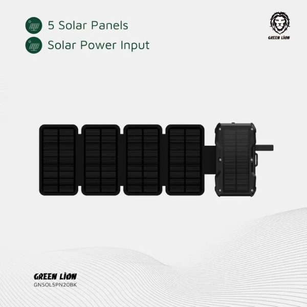 پاوربانک 20k خورشیدی گرین لاین مدل Magsafe Solar 5-Panel 20000mAh