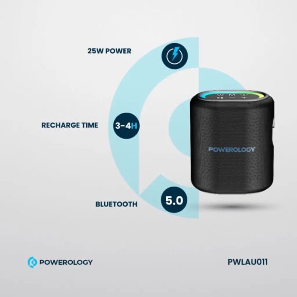اسپیکر پرتابل قوی پاورولوژی مدل Powerology Portable Loud Speaker