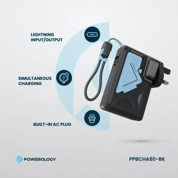پاوربانک مگسیف و شارژر پاورولوژی مدل Powerology 10K Wallcharger & MagSafe PowerBank