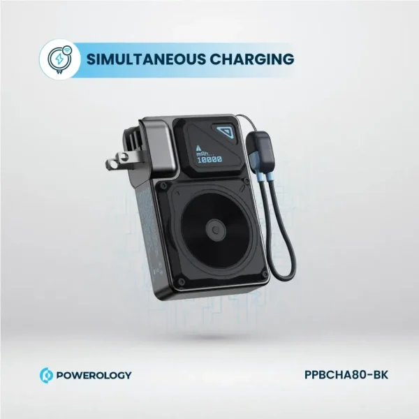 پاوربانک مگسیف و شارژر پاورولوژی مدل Powerology 10K Wallcharger & MagSafe PowerBank